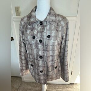 Banana Republic Size M multi square pattern outdoor wind breaker jacket